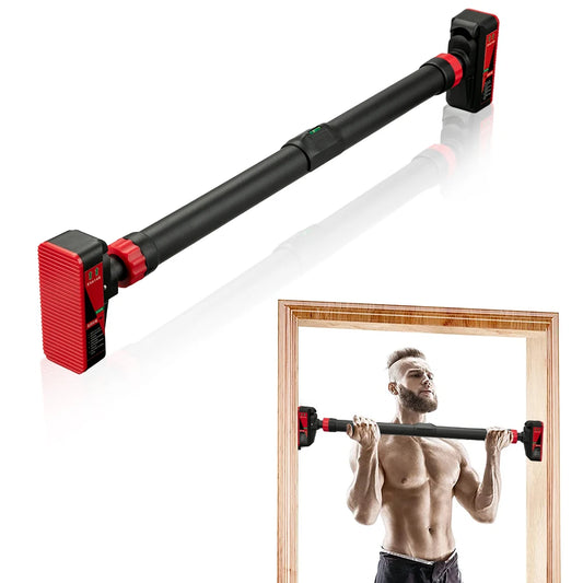Adjustable Pull-Up Bar with Level Gauge – 69–92cm Doorway Chin-Up Bar, 200kg Max Load Capacity for Strength Training